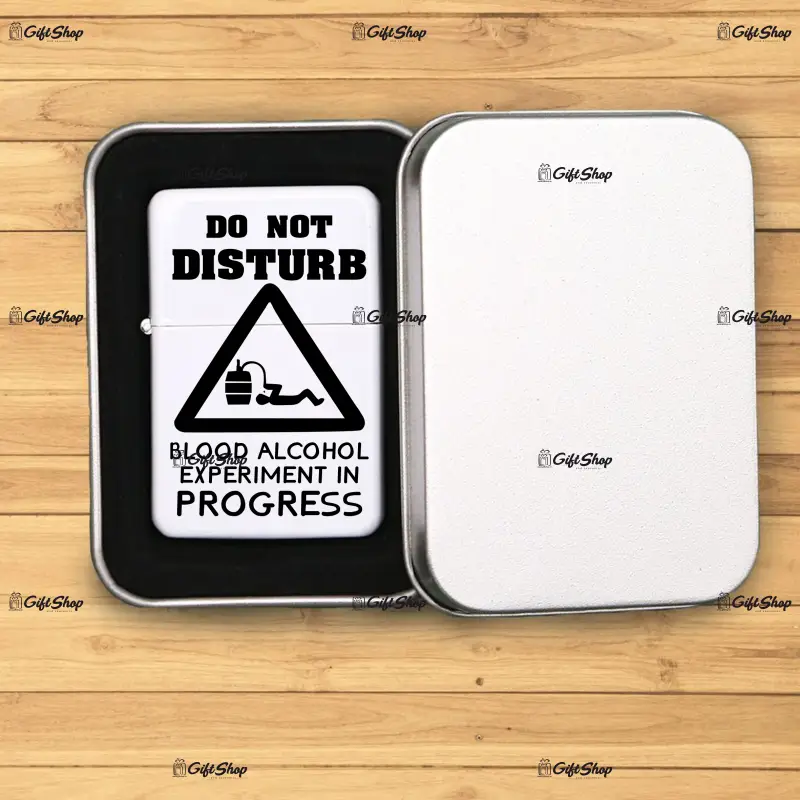 Do not disturb, bricheta metalica gravata laser cu mesaj